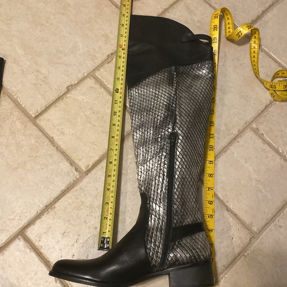 VERA GOMMA WOMEN’S BLACK/SILVER LEATHER BOOTS SIZE 38 - Picture 11 of 15